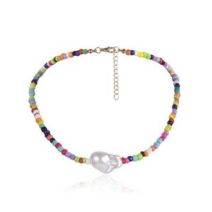 Multicolor Pearl and Beads Necklace